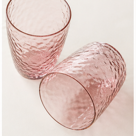 耐熱ガラス タンブラー 2個セット 250ml / 淡桜