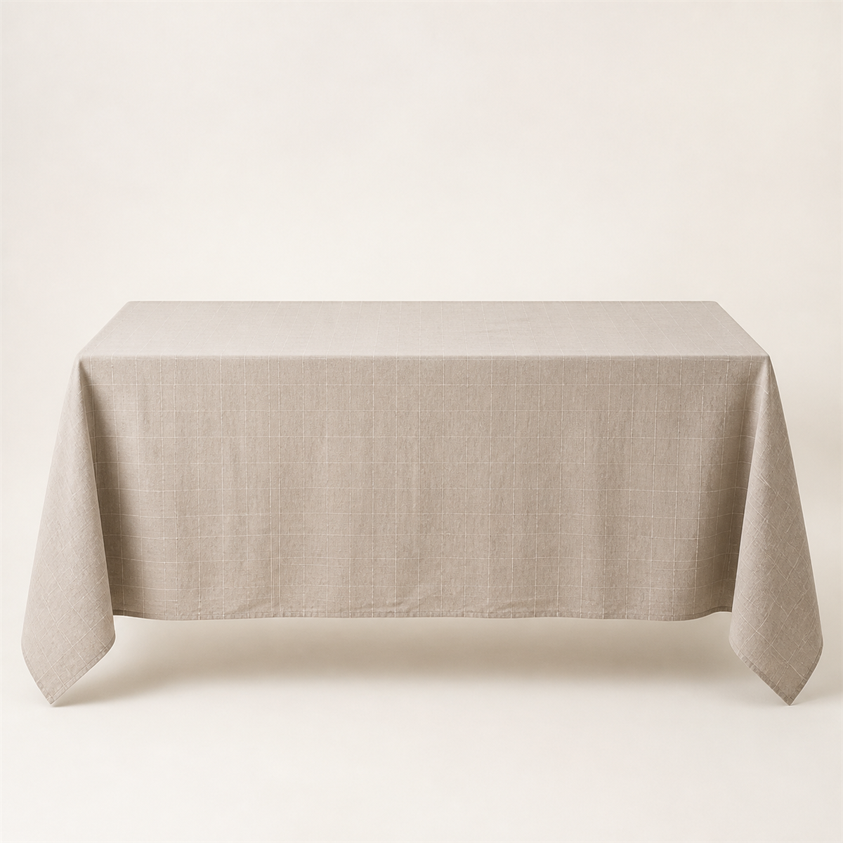 コットンリネン テーブルクロス 130×180cm / グレージュ