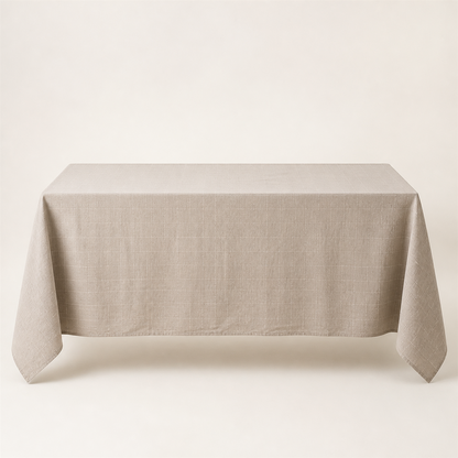 コットンリネン テーブルクロス 130×180cm / グレージュ