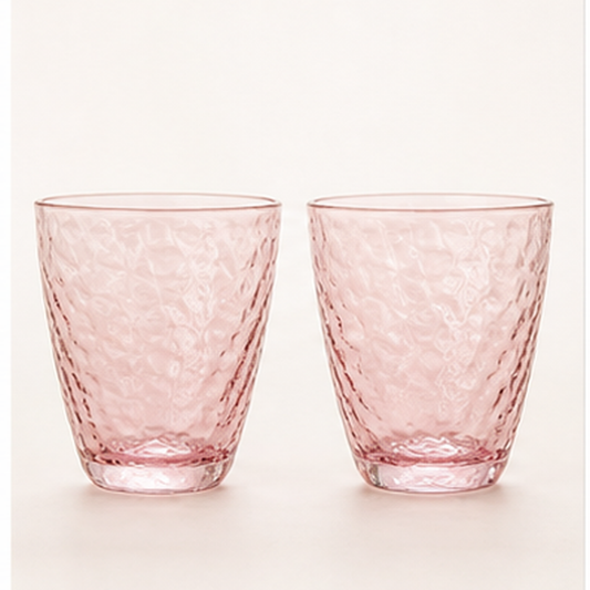 耐熱ガラス タンブラー 2個セット 250ml / 淡桜