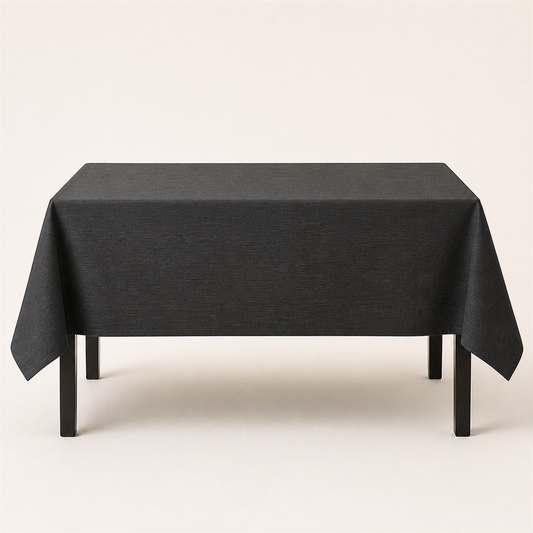 撥水加工 テーブルクロス 130×180cm / チャコール