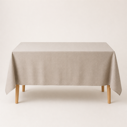 コットンリネン テーブルクロス 130×180cm / グレージュ
