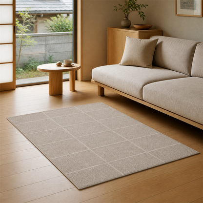 フラットインテリアラグ 90×140cm / グレージュ